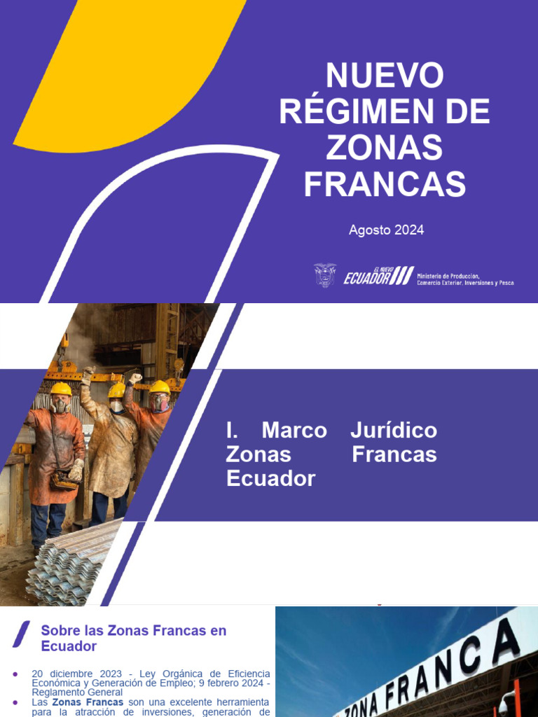 Régimen de Zonas Francas en Ecuador | PDF | Inversiones | El comercio ...