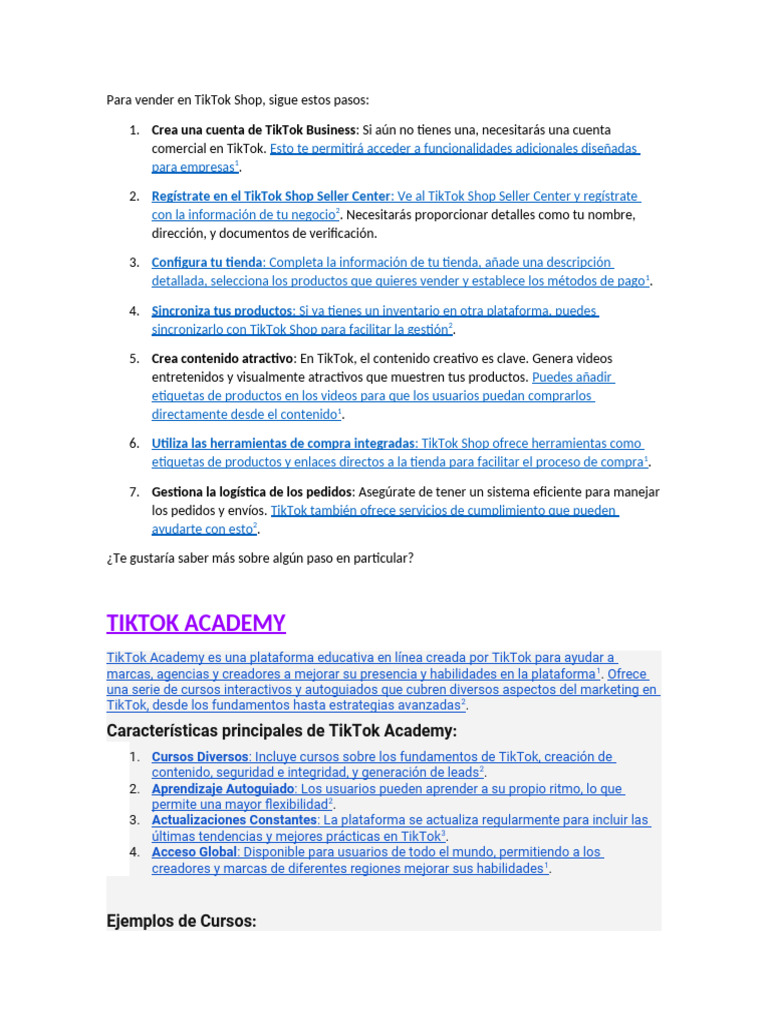 Guía para Vender en TikTok Shop | PDF | Informática