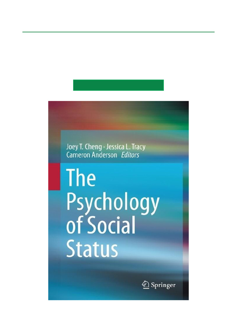 The Psychology of Social Status Reference Book Download | PDF ...