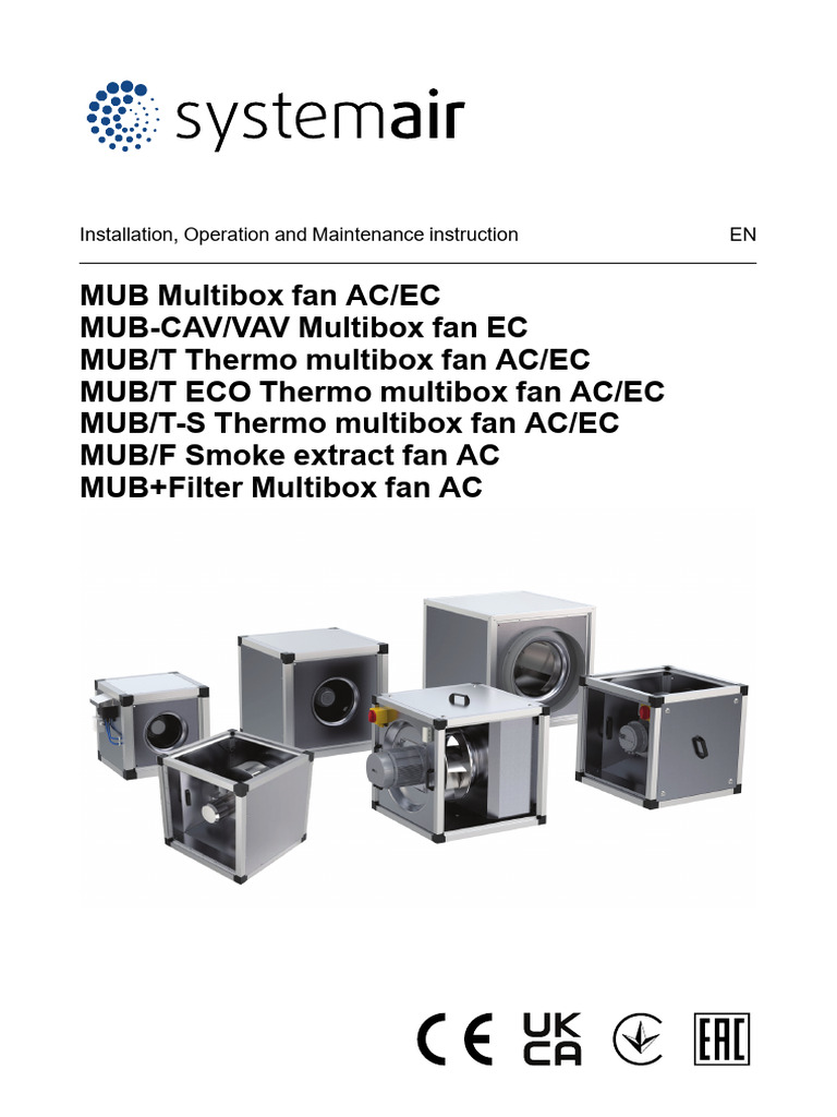MUB Multibox Fan Installation Guide | PDF | Duct (Flow) | Manufactured ...