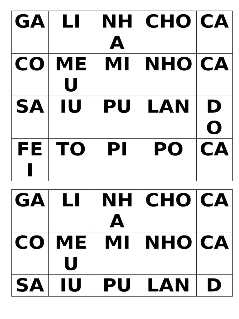 Galinha Choca Silabas | PDF