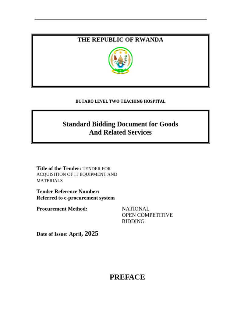 Tender Document of IT Equipment (1)April 2025 | PDF | Specification ...
