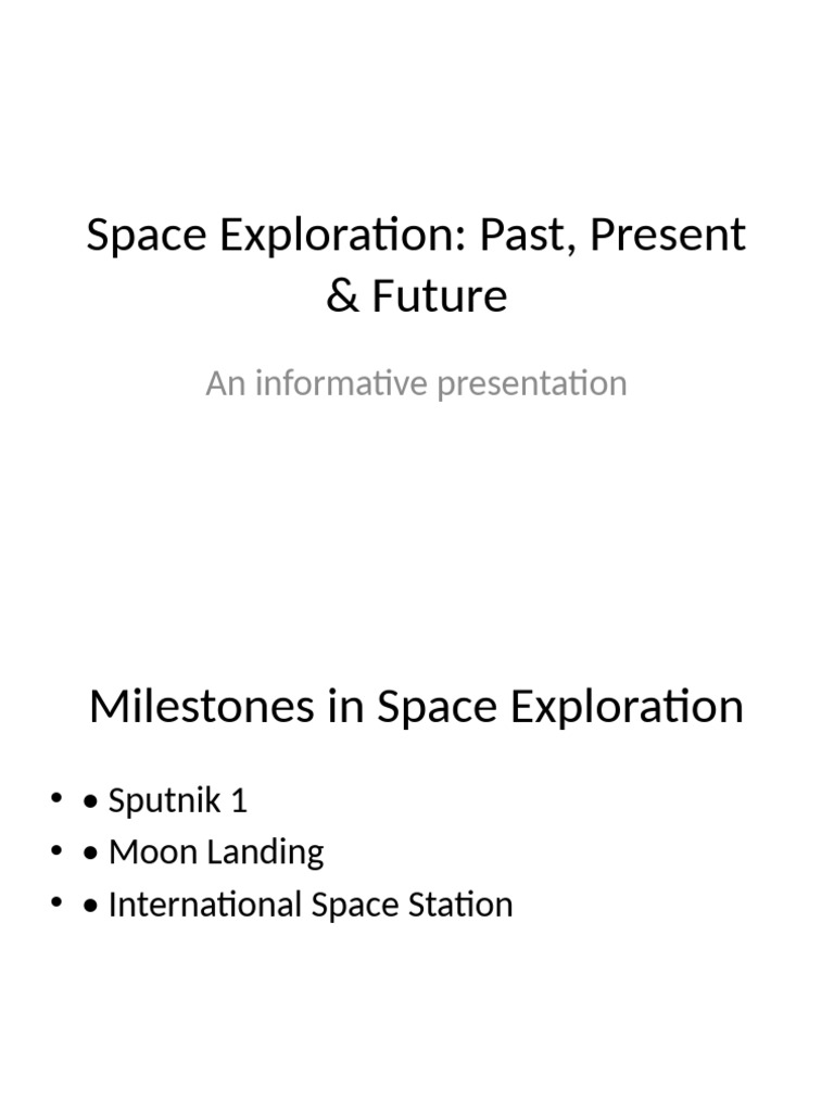 Space Exploration Presentation | PDF