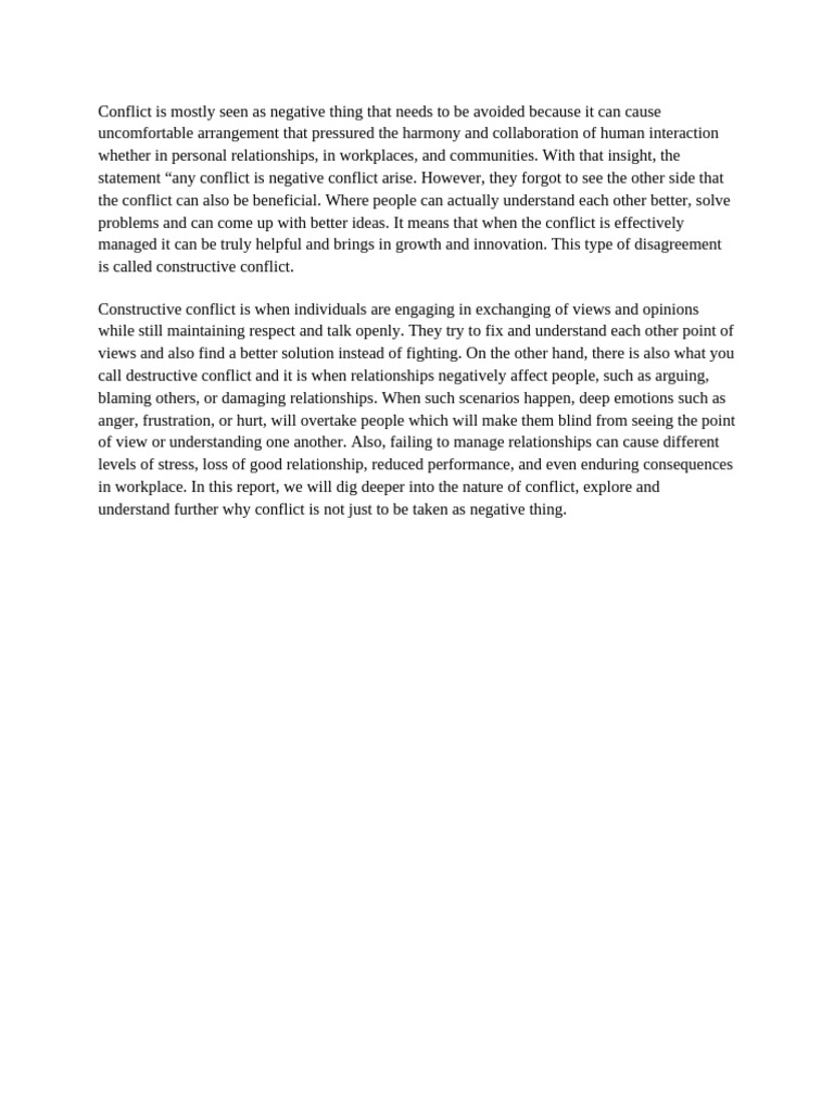 Understanding Constructive Conflict Benefits | PDF