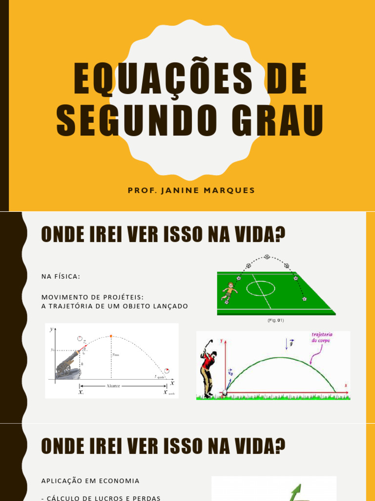 Aula 08-04 - Equações de Segundo Grau - Prof Janine | PDF