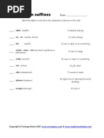 Common Suffixes