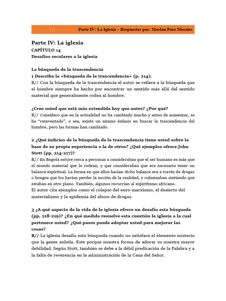 Desafíos Seculares a la Iglesia | PDF | Iglesia cristiana | Evangelización