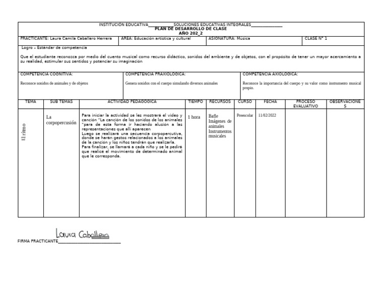 Formato PDC - Docx Preescolar | PDF | Educación de la primera infancia ...