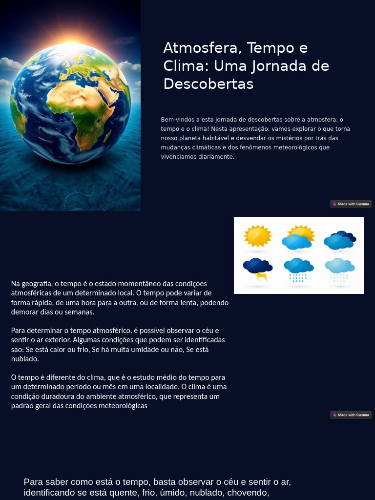 Atmosfera, Tempo e Clima: Entendendo os Conceitos | PDF | Clima | Atmosfera