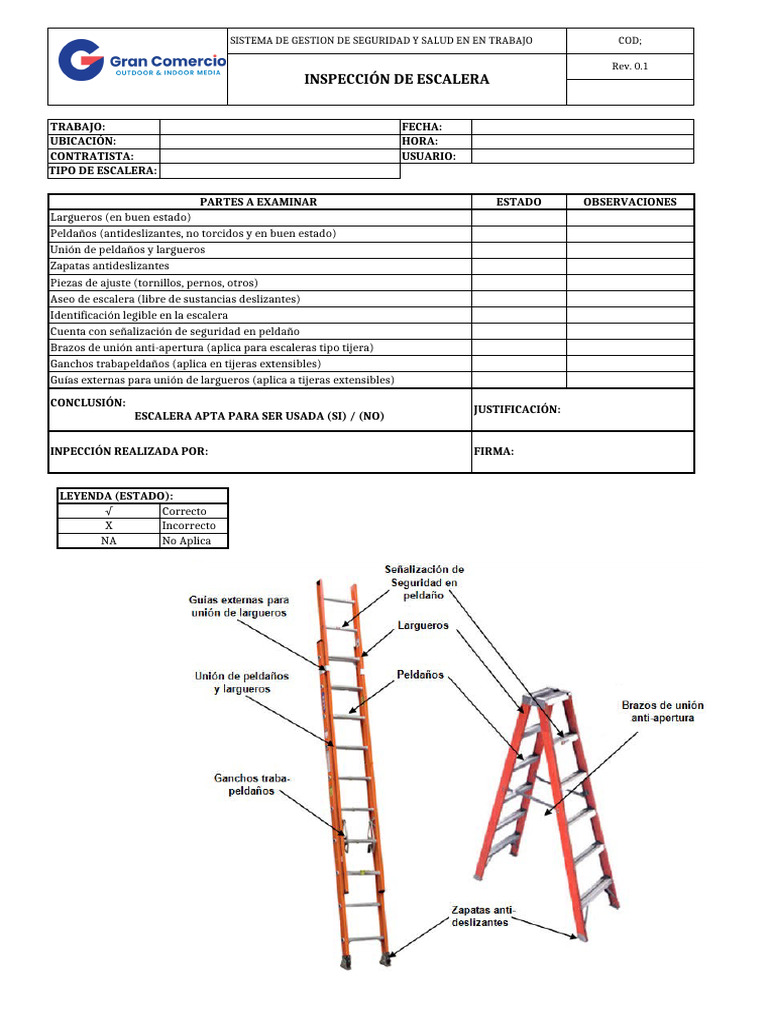 Inspección Escalera | PDF