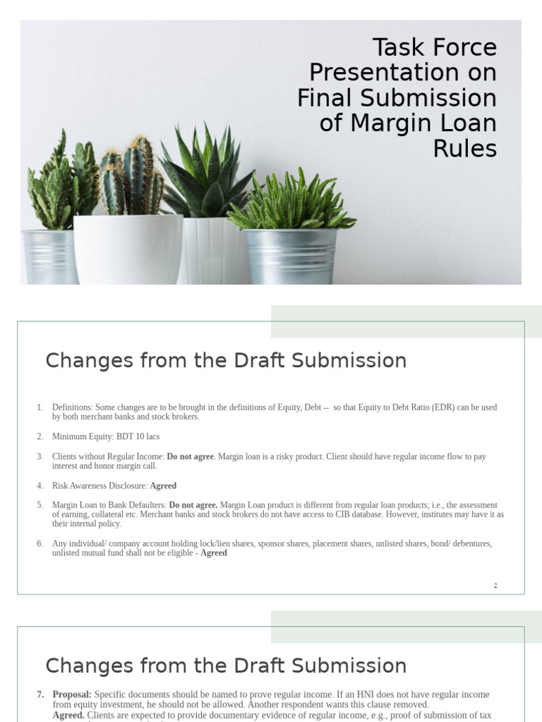 Task Force Presentation On Final Submission On Margin | PDF | Margin ...