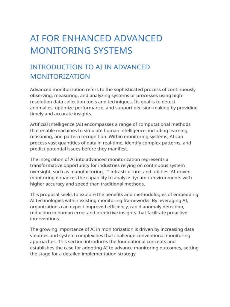 AI-Driven Solutions for Advanced Monitoring | PDF | Artificial ...