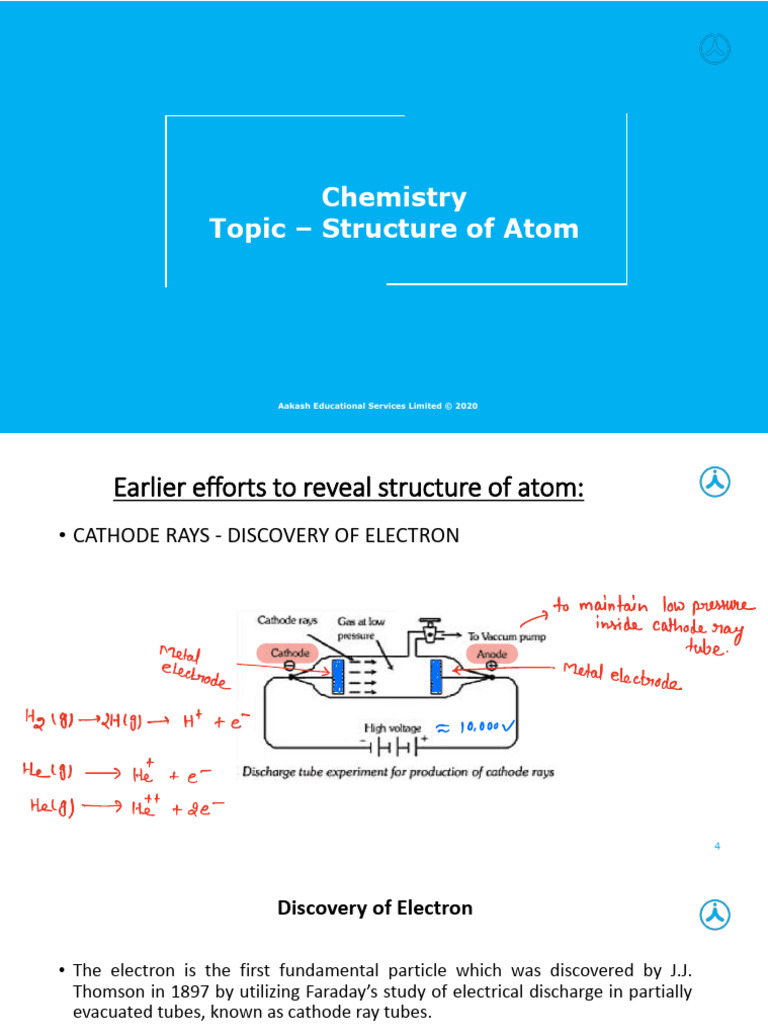 Structure of the Atom Explained | PDF | Electron | Electric Charge