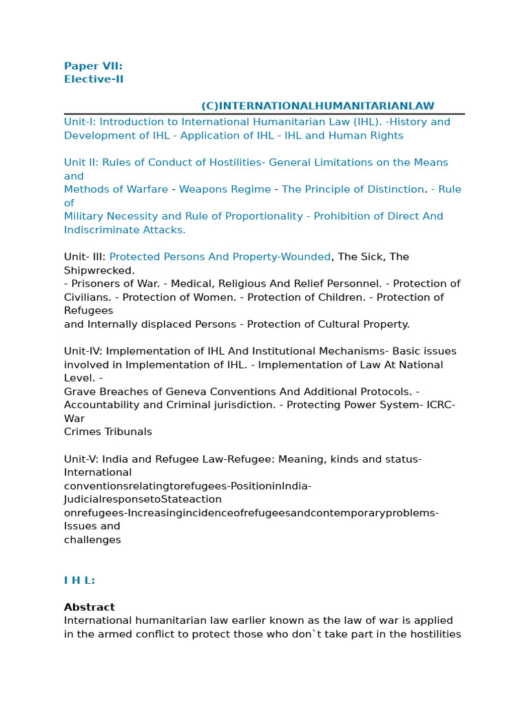 International Humanitarian Law | PDF | International Humanitarian Law ...
