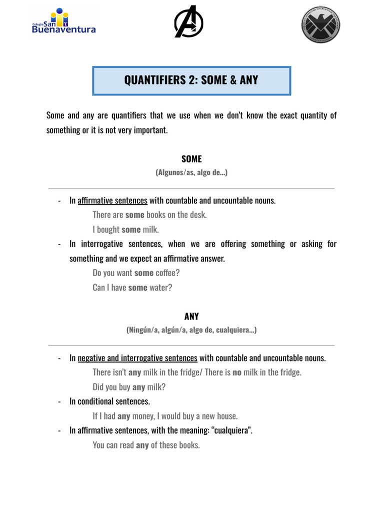 Understanding Some and Any in English | PDF