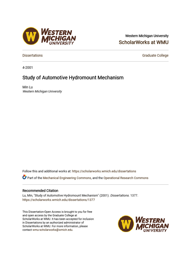 Hydromount Mechanism Analysis | PDF | Damping | Resonance
