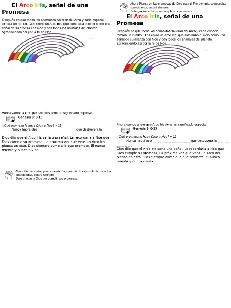 El Arco Iris | PDF | Noé | Arca de Noé
