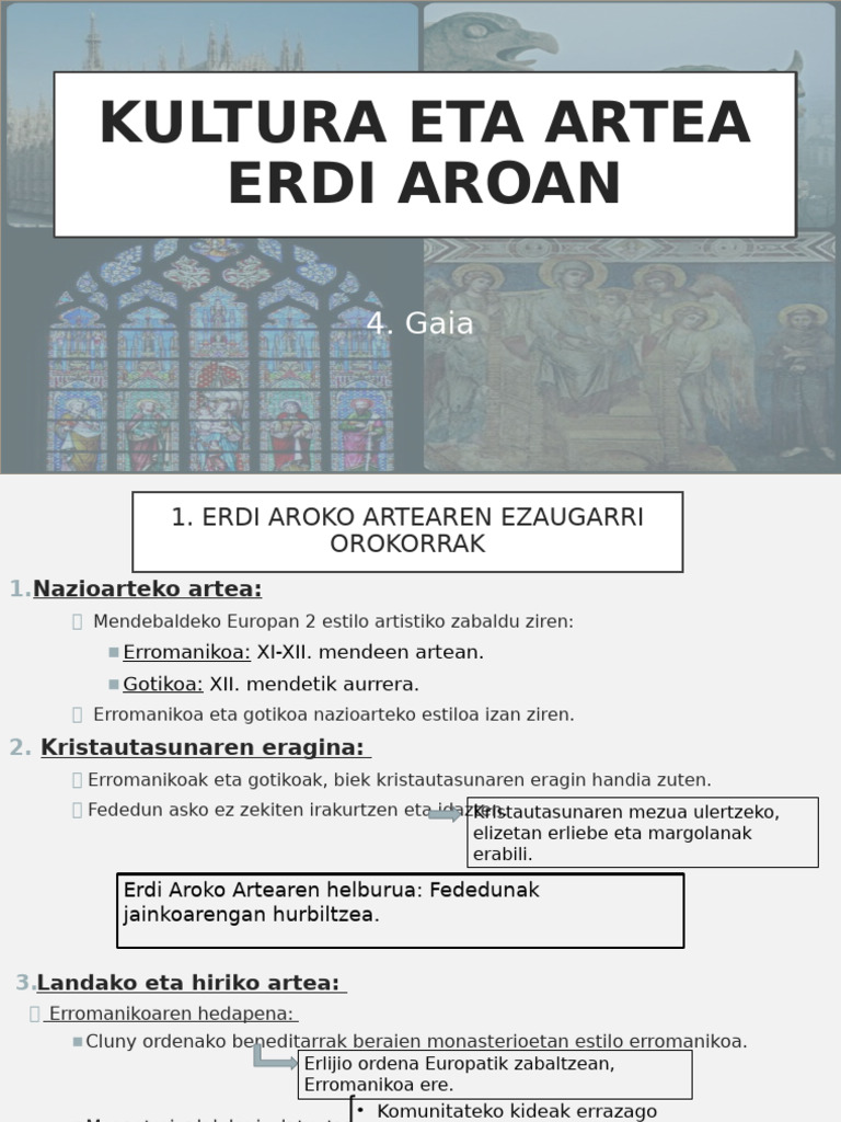Kultura Eta Artea Erdi Aroan | PDF