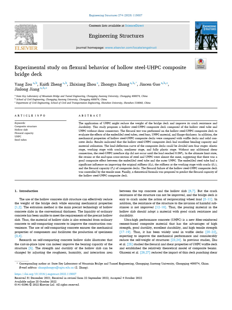 Flexural Behavior of Hollow Composite Deck | PDF | Fracture | Strength ...