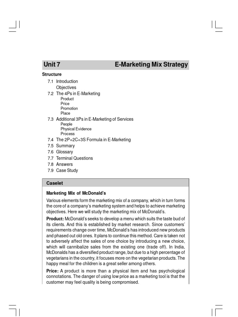 E-Marketing Mix Strategies Explained | PDF | Marketing | Digital Marketing