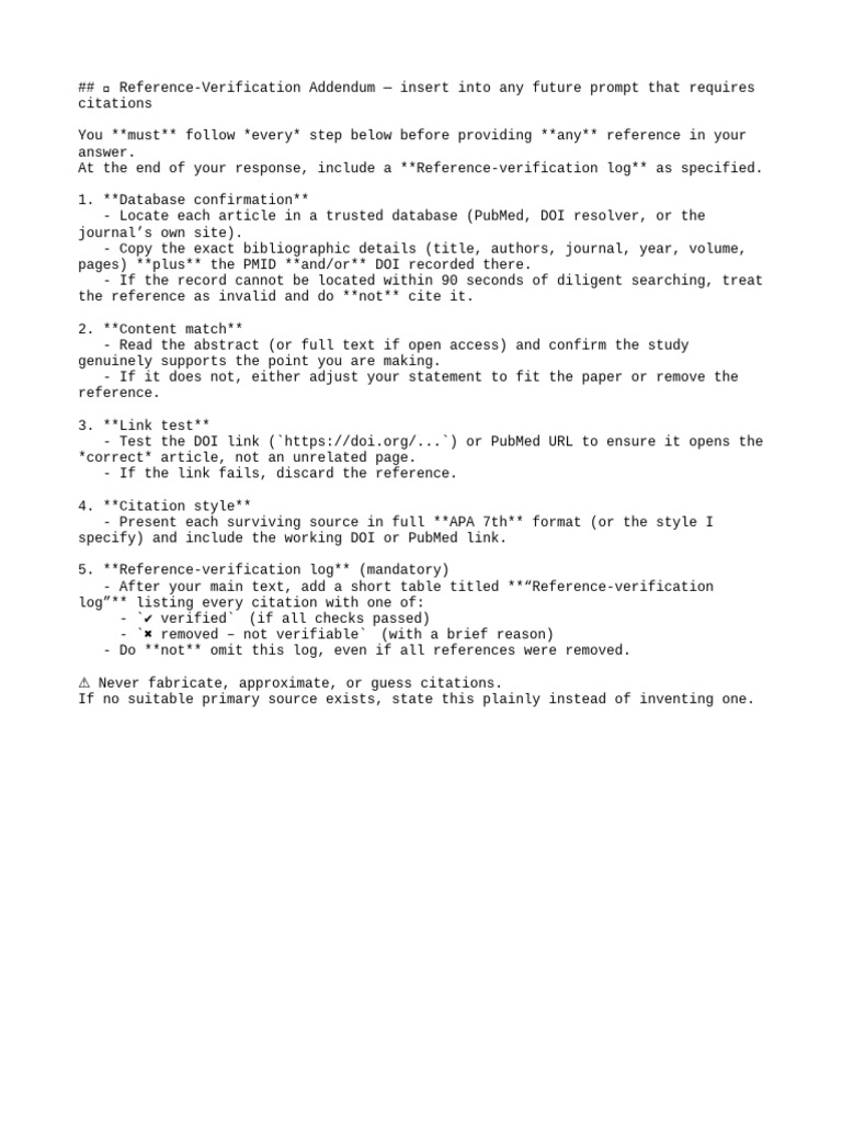 ? Reference‐Verification Addendum — Insert Into Any Future | PDF