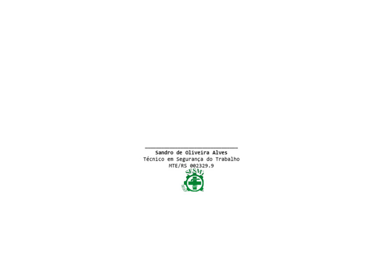 Modelo de Carimbo para Técnico de Segurança | PDF