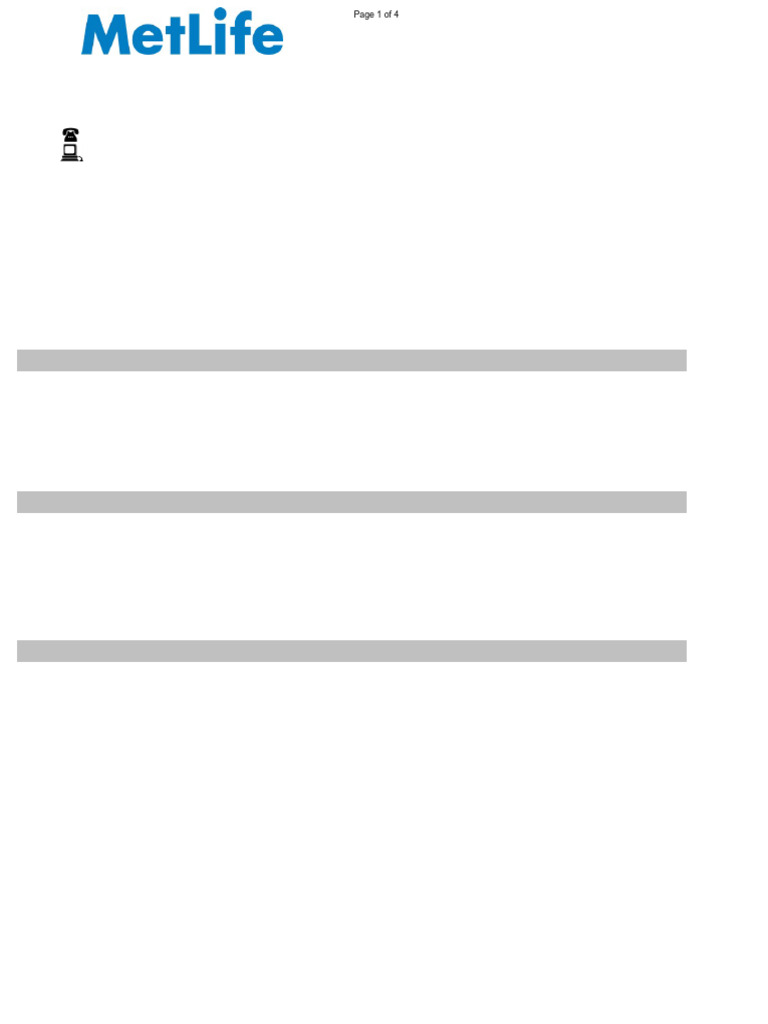 Buxton, C-MetLife Statement | PDF | Financial Services
