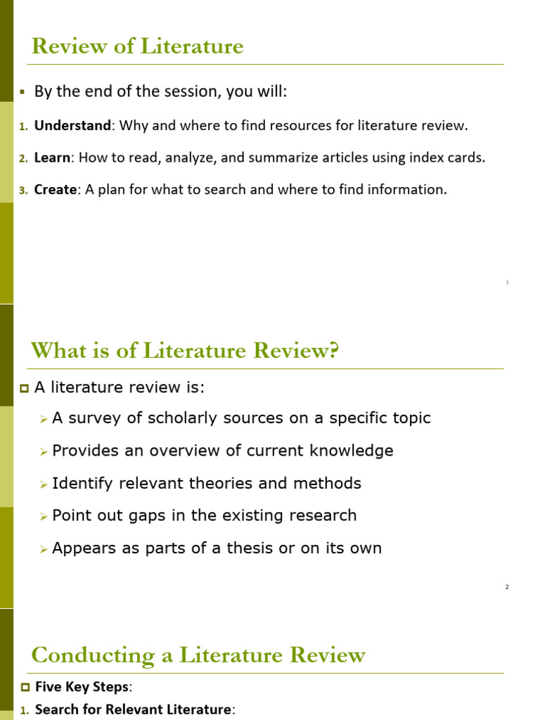 Guide to Conducting a Literature Review | PDF | Hypothesis | Methodology
