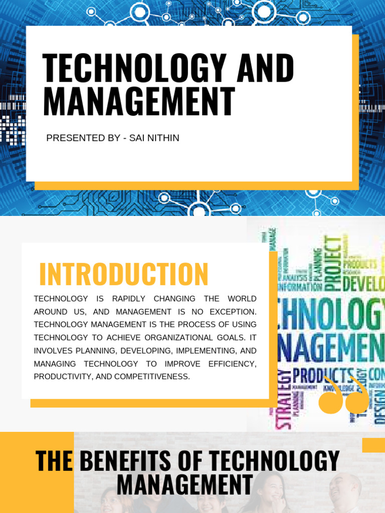 Technology and Management | PDF
