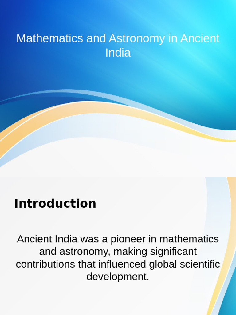 Ancient Indian Mathematics and Astronomy | PDF | Hindu Astrology ...