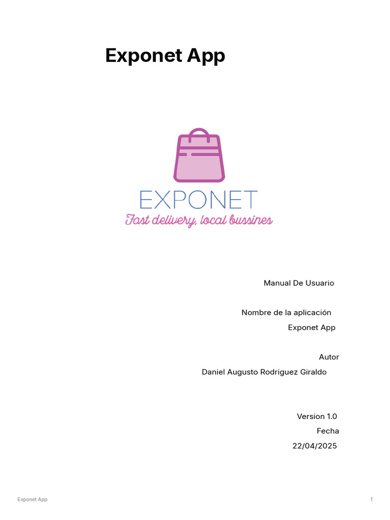 Manual de Usuario Exponet App | PDF | Aplicación movil | Contraseña