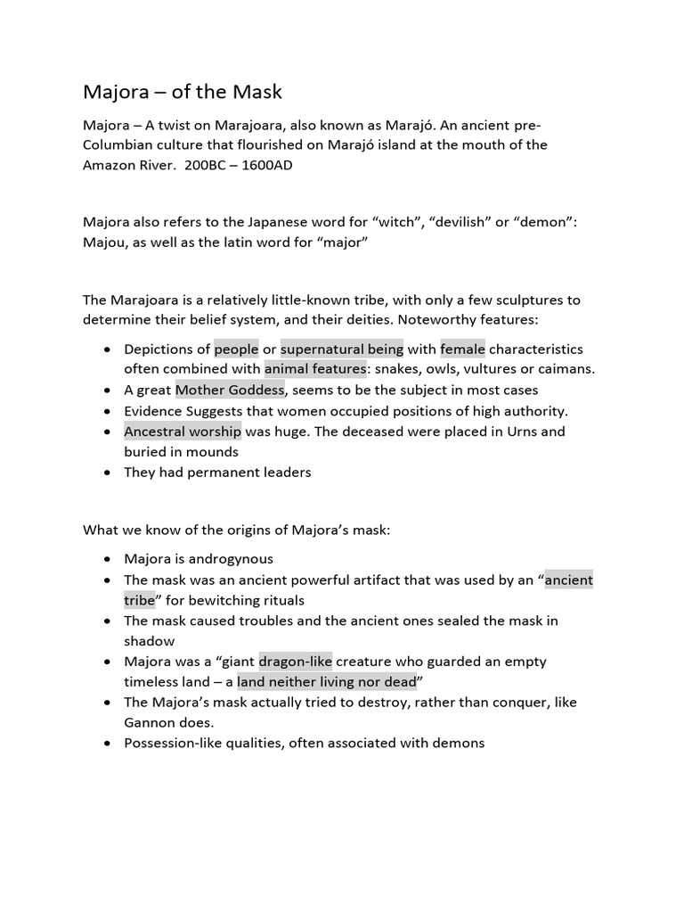 Majora Theory (Disproven) | PDF | The Legend Of Zelda