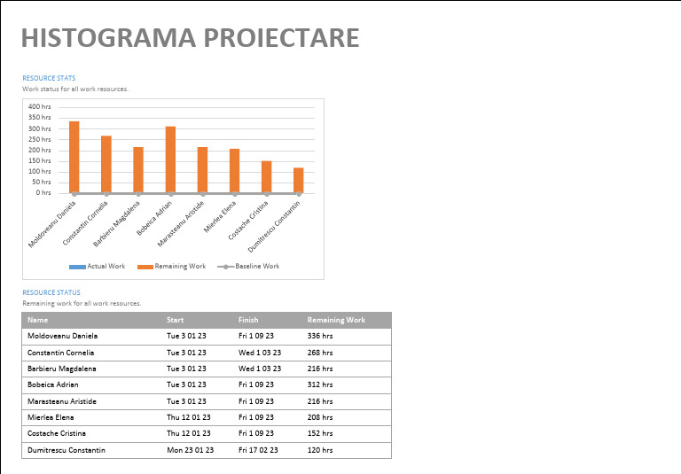 Resource Work Status and Histogram Analysis | PDF
