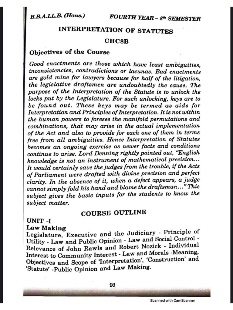 Statutory Interpretation Principles Guide | PDF | Plain Meaning Rule ...