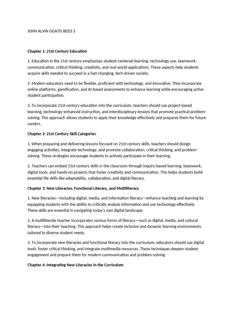 21st Century Education Strategies | PDF | Interdisciplinarity | Learning