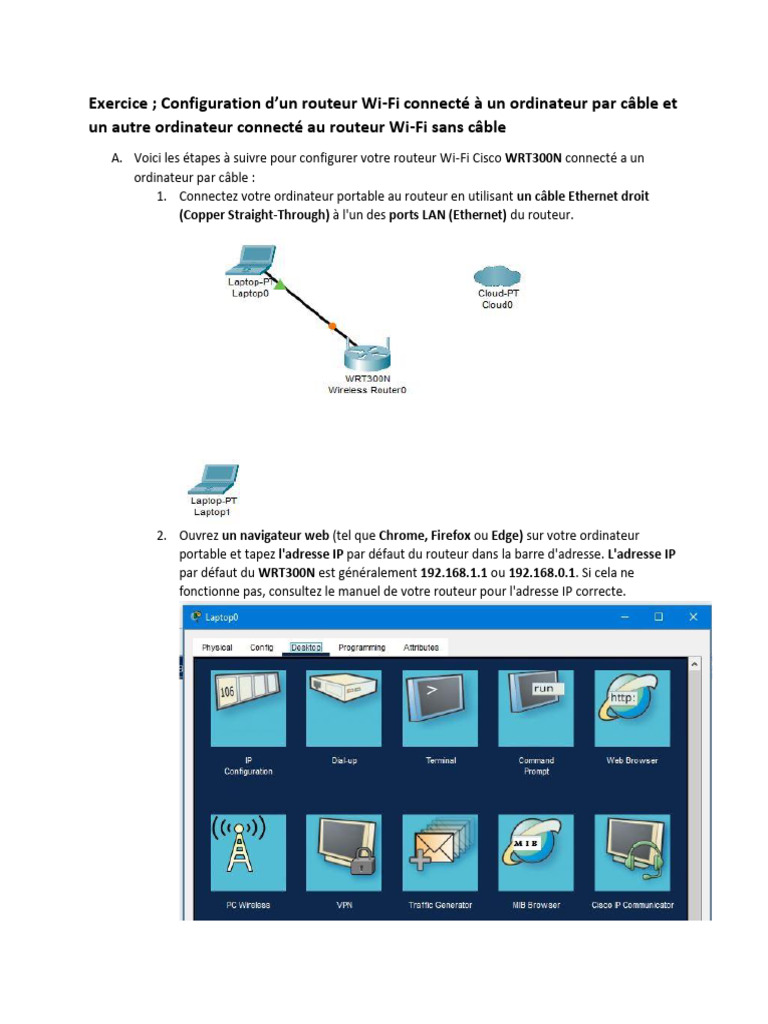 Configuration du routeur Wi-Fi Cisco WRT300N | PDF | Wi-Fi | Adresse IP
