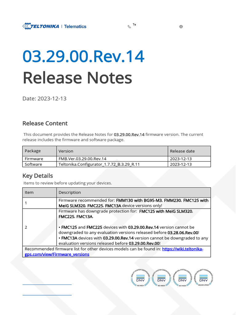 FMC125 Firmware 03.29.00 Release Notes | PDF | Software ...