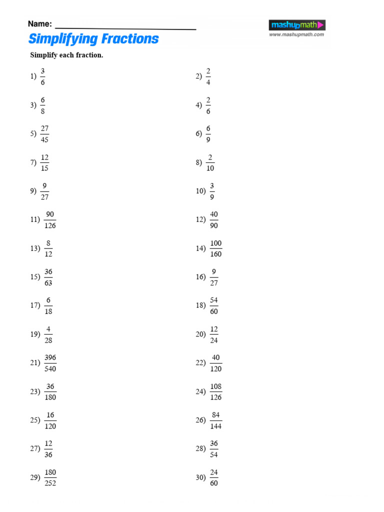 Kuta Tutorial: complex fractions, Part 1 - Worksheets Library, image size:768x1024