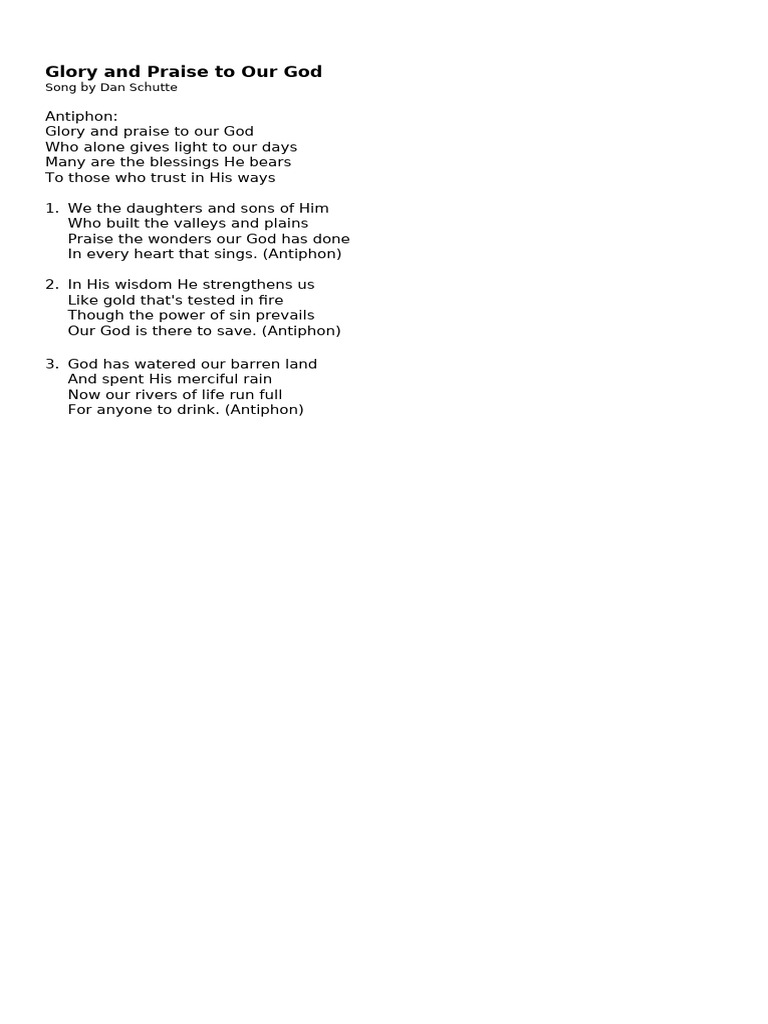2020 Glory and Praise To Our God 2 | PDF