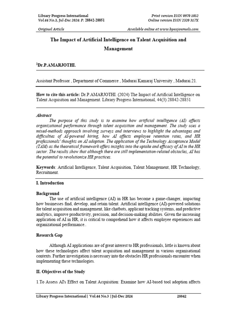 AI's Impact on Talent Management | PDF | Artificial Intelligence ...