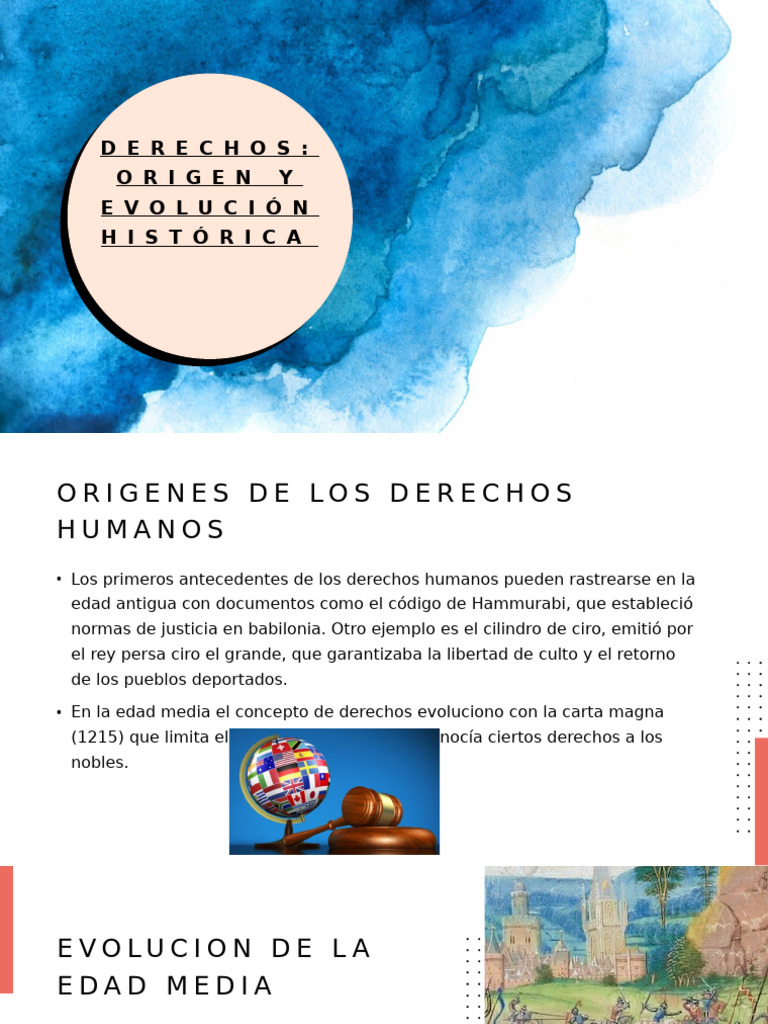 Orígenes y evolución de los derechos humanos | PDF | Derechos humanos ...