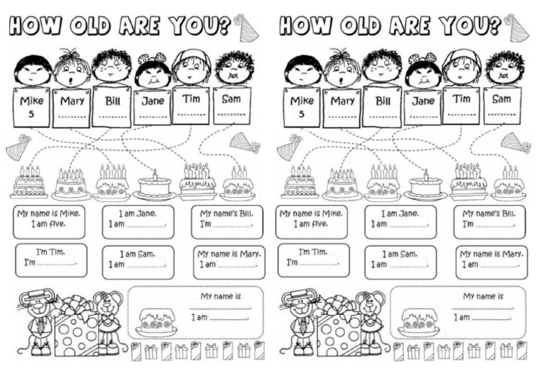 How Old... Numbers. | PDF