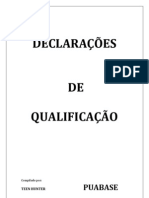 DECLARAÇÕES DE QUALIFICAÇÃO