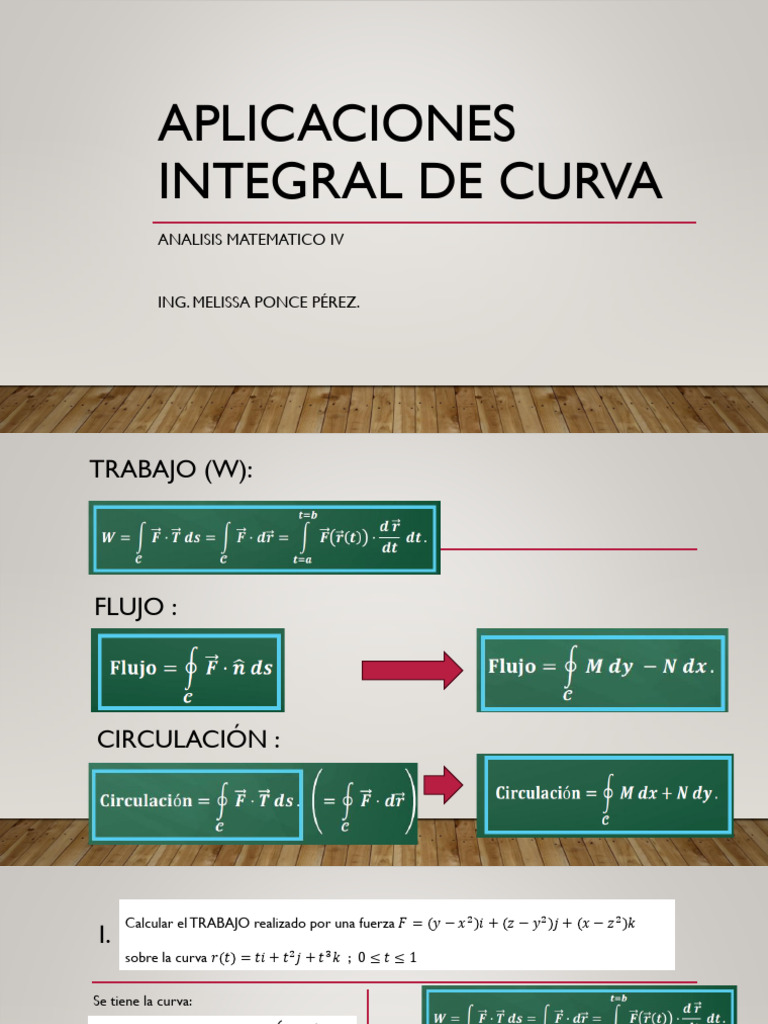 Integral de Curva - Aplicaciones | PDF | Matemáticas | Análisis matemático