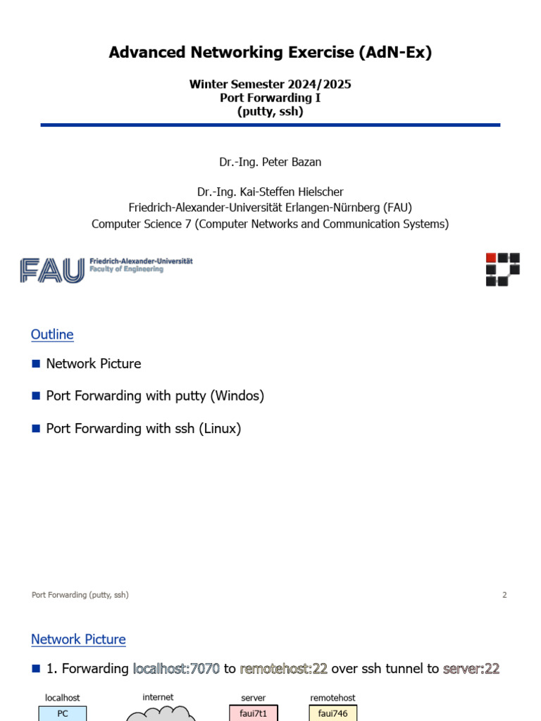 Port Forwarding with PuTTY and SSH | PDF | Secure Shell | Internet ...