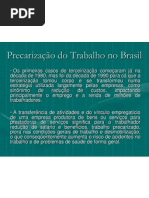 Precarização do Trabalho no Brasil