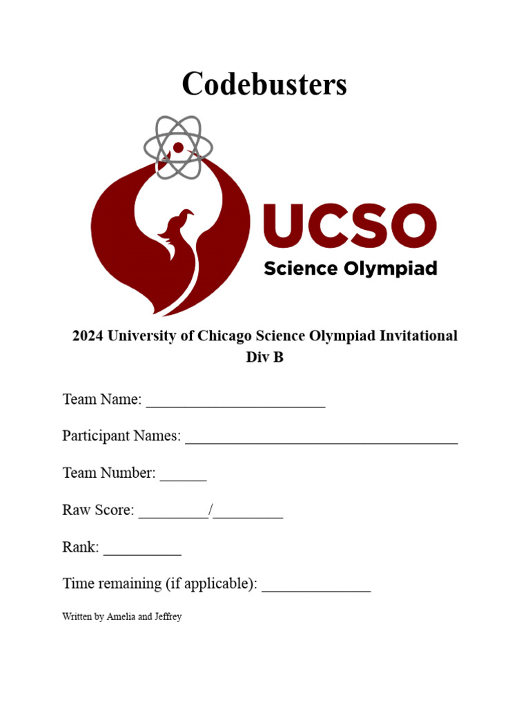 Codebusters B 2024 Test Final | PDF | Military Communications ...