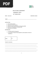 10-W）-S3 CLFL written paper mock test-23-24 SA2_CL _S3FL_ WP | PDF