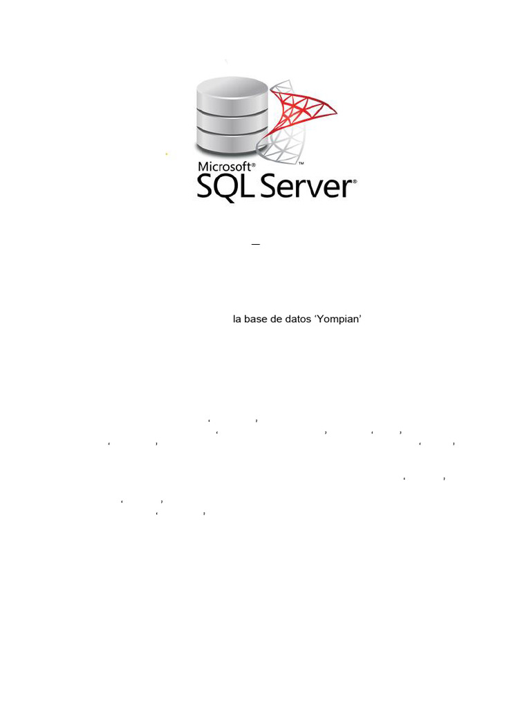 Implementación de SQL Server para Yompian | PDF