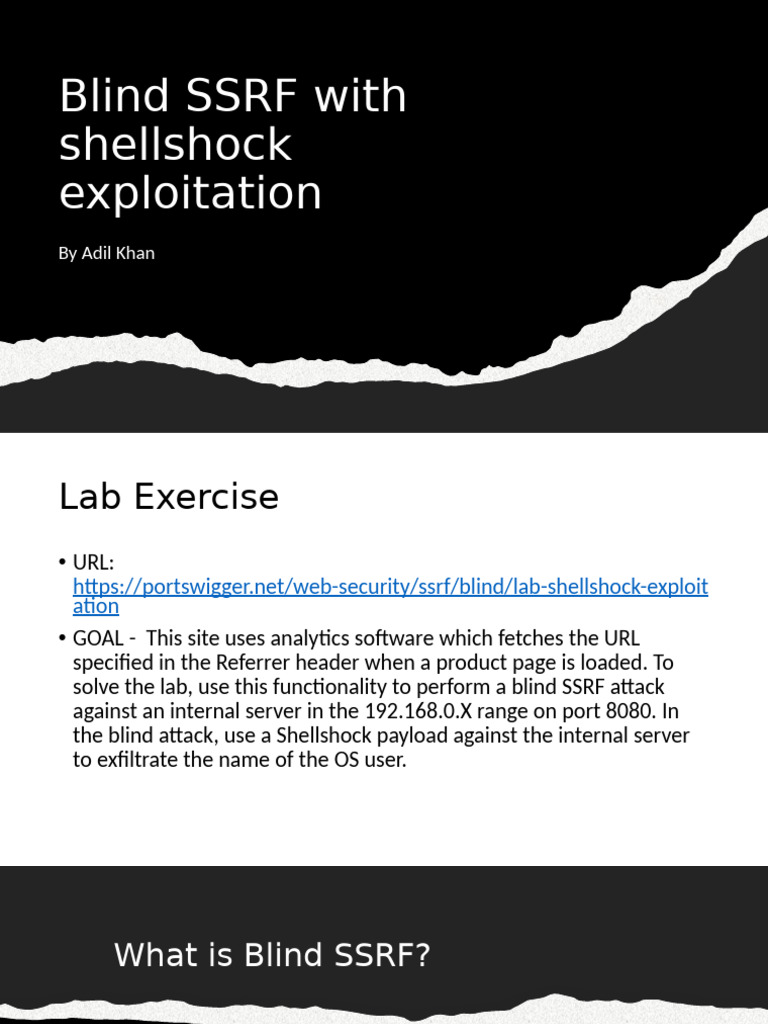 Blind SSRF with Shellshock Lab Guide | PDF | Computing | Software